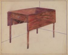 Drop-leaf Table, c. 1936. Creator: Charles Charon
