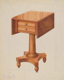 Drop-leaf Table, c. 1936. Creator: Rex F Bush