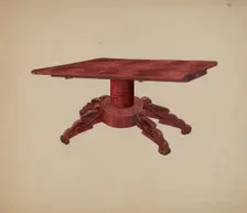 Drop-leaf Table, c. 1938. Creator: Edward A Darby