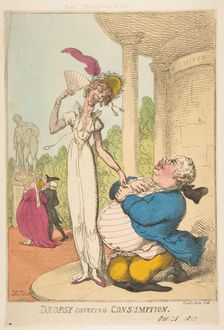 Dropsy Courting Consumption, October 25, 1810. Creator: Thomas Rowlandson