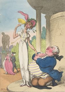 Dropsy Courting Consumption, October 25, 1810., October 25, 1810. Creator: Thomas Rowlandson