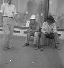 Drought farmers come to town, Sallisaw, Sequoyah County, Oklahoma, 1936. Creator: Dorothea Lange