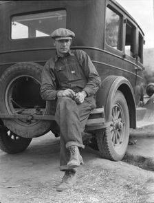 Drought refugee from Polk, Missouri, 1936. Creator: Dorothea Lange