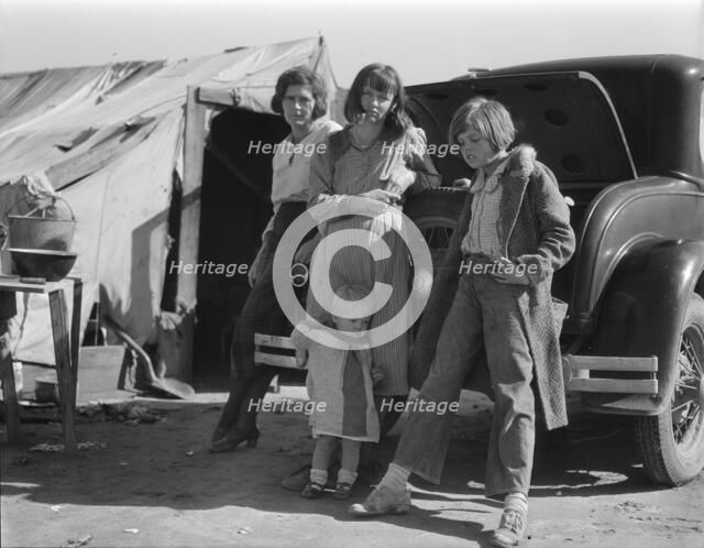 Drought refugees, California, 1936. Creator: Dorothea Lange.