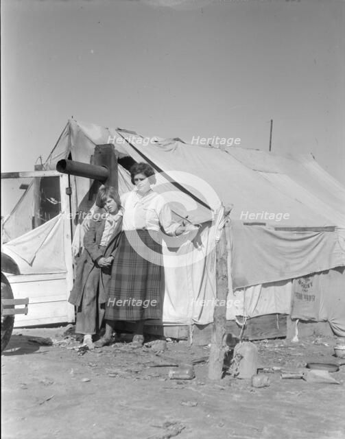 Drought refugees, California, 1936. Creator: Dorothea Lange.