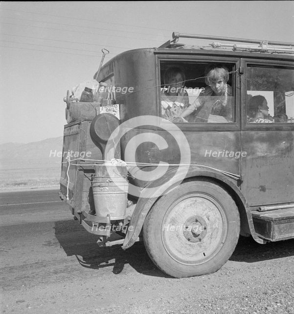Drought refugees from Abilene, Texas, following the crops of California as migratory workers, 1936. Creator: Dorothea Lange.