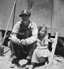 Drought refugees in California migrant camp, 1936. Creator: Dorothea Lange