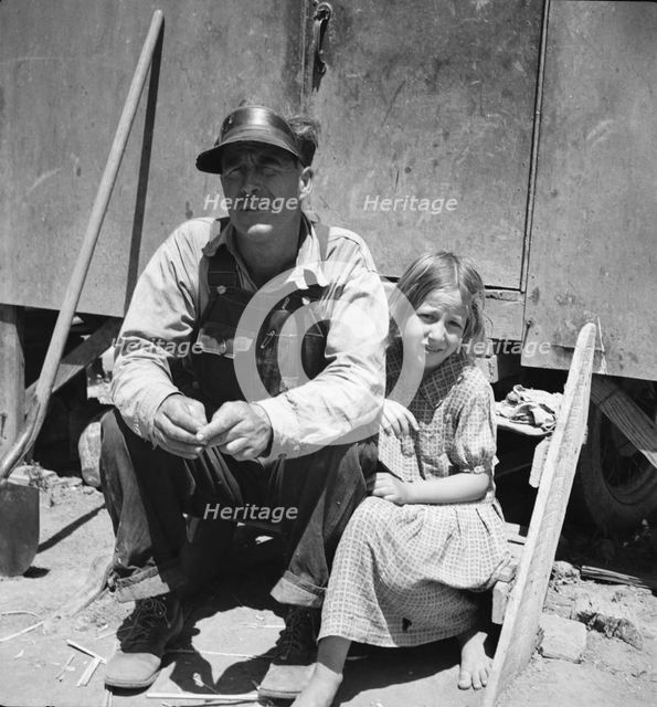 Drought refugees in California migrant camp, 1936. Creator: Dorothea Lange.