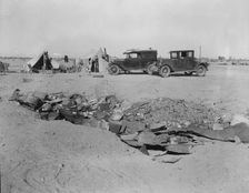 Drought refugees in California near Holtville, 1937. Creator: Dorothea Lange