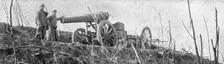 Du 16 au 30 avril 1917; Un canon de 150 long abandonné par les Allemands 1917. Creator: Unknown