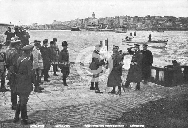 'Du Bosphore a L'Adriatique; Debarquement a la Pointe du Serail, a Constantinople, le 22 novembre. Creator: Unknown.