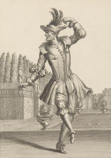 Du Moulin in Peasant Garb Dancing at the Opera,.n.d. Creator: Jean Berain