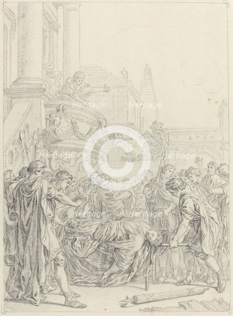 Du plus grand des Romains voilà ce qui vous reste. Creator: Hubert Francois Gravelot.