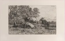 Dutch Cows, 1864. Creator: Charles Emile Jacque