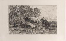 Dutch Cows, 1864. Creator: Charles Emile Jacque