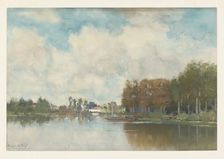 Dutch canal, c.1875-c.1899. Creator: Frederik Jacobus van Rossum du Chattel
