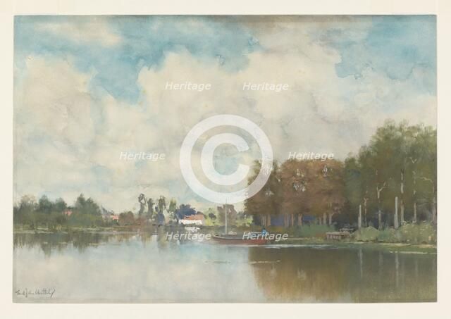 Dutch canal, c.1875-c.1899. Creator: Frederik Jacobus van Rossum du Chattel.