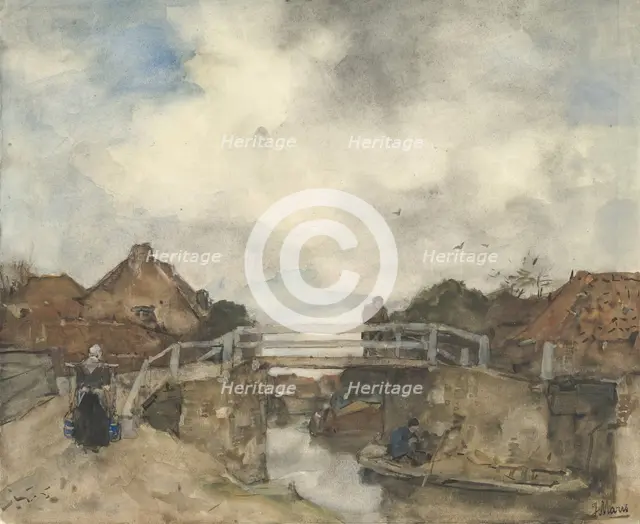 Dutch Canal, Rijswijk, second half 19th century. Creator: Jacob Henricus Maris.