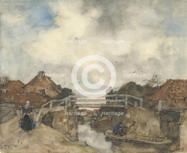 Dutch Canal, Rijswijk, second half 19th century. Creator: Jacob Henricus Maris.