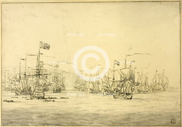 Dutch and English Fleets, n.d. Creator: Unknown.