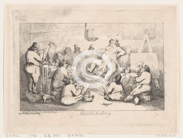 Dutch Academy, March 1792., March 1792. Creator: Thomas Rowlandson.