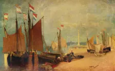 Dutch Boats off Yarmouth, Prizes during the War c1823 (1934). Artist: John Sell Cotman