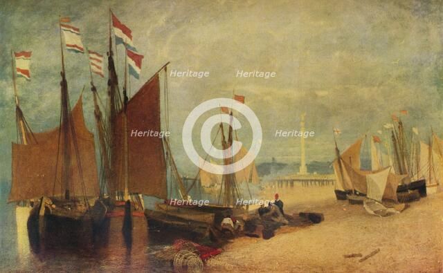 'Dutch Boats off Yarmouth, Prizes during the War', c1823 (1934). Artist: John Sell Cotman.