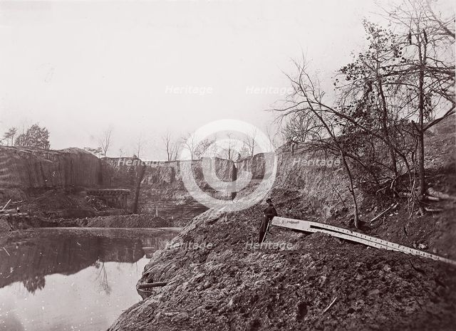 Dutch Gap Canal, 1865. Creator: Egbert Guy Fowx.