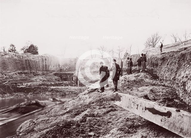 Dutch Gap Canal, 1865. Creator: Egbert Guy Fowx.