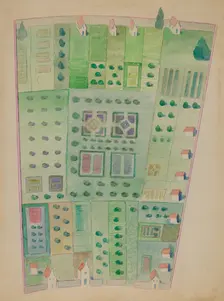 Dutch Garden Plan, c. 1936. Creator: George Stonehill