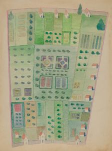 Dutch Garden Plan, c. 1936. Creator: George Stonehill
