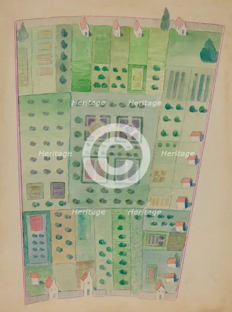 Dutch Garden Plan, c. 1936. Creator: George Stonehill.