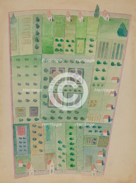 Dutch Garden Plan, c. 1936. Creator: George Stonehill.