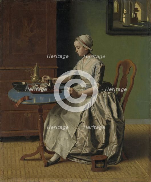Dutch Girl at Breakfast, c.1756. Creator: Jean-Etienne Liotard.