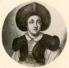 Dutch girl in fur cap and fur-trimmed jacket 1641, (1937). Creator: Unknown