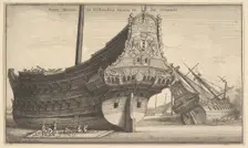 Dutch East Indiaman, 1647. Creator: Wenceslaus Hollar