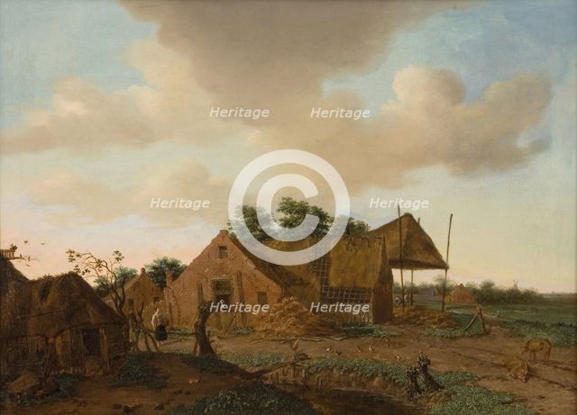 Dutch Farm, 1676. Creator: Emanuel Murant.