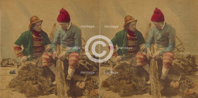 Dutch Fishermen, about 1868. Creator: London Stereoscopic & Photographic Co.