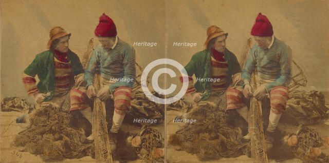 Dutch Fishermen, about 1868. Creator: London Stereoscopic & Photographic Co.