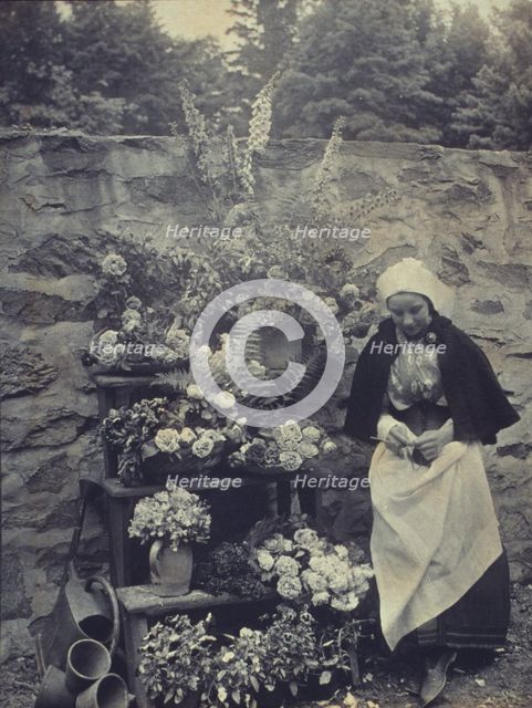 Dutch flower seller, c1900. Creator: Unknown.