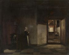 Dutch Interior, c1650-1680s. Creator: Pieter de Hooch
