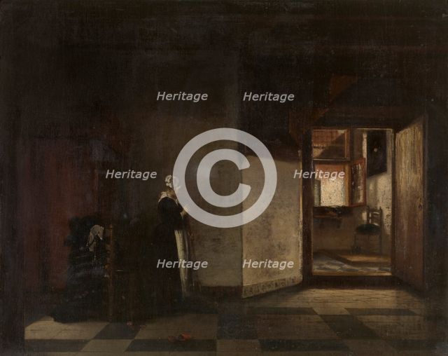 Dutch Interior, c1650-1680s. Creator: Pieter de Hooch.