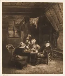Dutch Interior with Peasants Drinking and Smoking, (c1640s), 1765. Creator: William Baillie