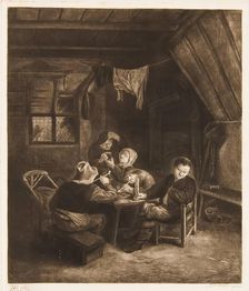 Dutch Interior with Peasants Drinking and Smoking, (c1640s), 1765. Creator: William Baillie
