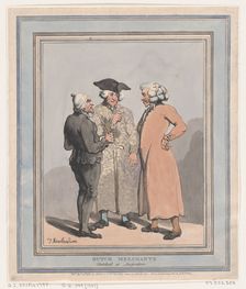 Dutch Merchants Sketched at Amsterdam, April 4, 1796., April 4, 1796. Creator: Thomas Rowlandson