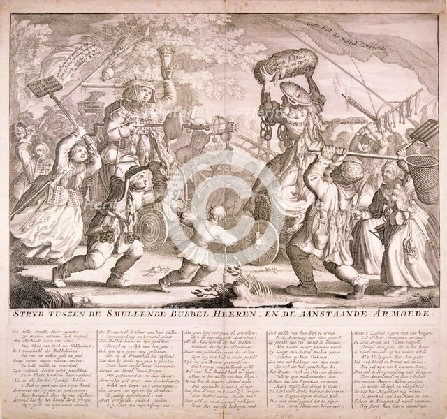 Dutch satire on the South Sea Bubble, 1720. Artist: Anon