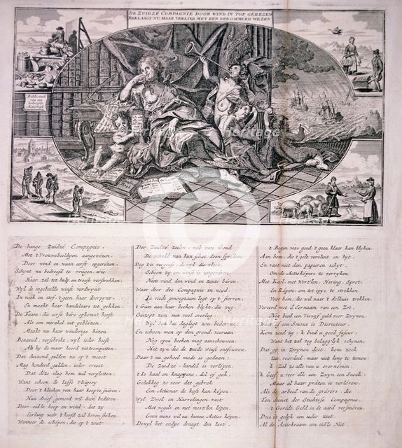 Dutch satire on the South Sea Bubble, 1720. Artist: Anon