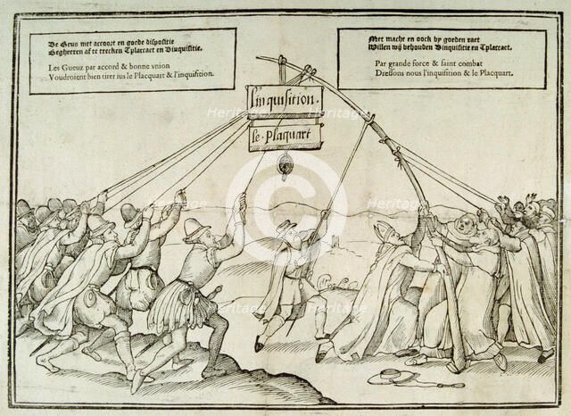 Dutch satirical engraving on the Inquisition.