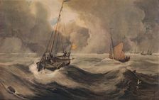 Dutch Schuyts off Flushing 19th century, (1935). Artist: Francois Louis Thomas Francia