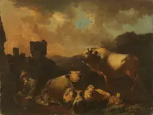 Dutch shepherd scene, . Creator: Dietrich; Christian Wilhelm Ernst (1712-1774)
